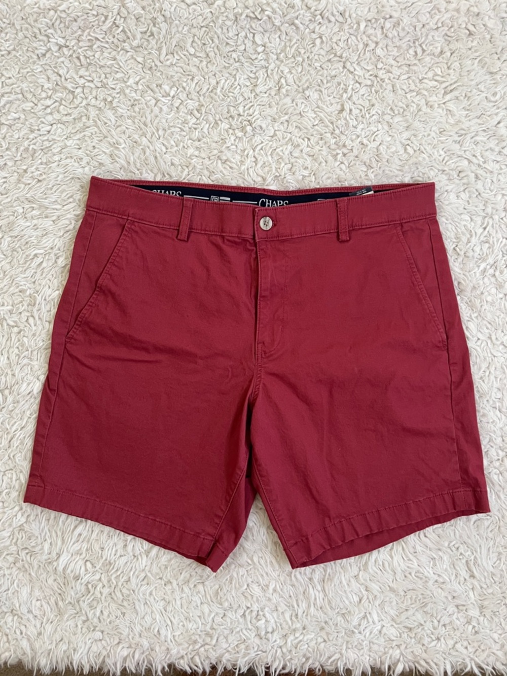 Chaps Men's Chino Shorts Red Size 36 Casual Summer